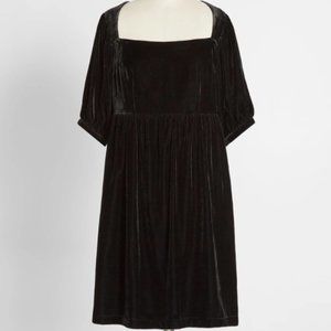 ModCloth Velvet Babydoll Dress - Size 12 - NWT